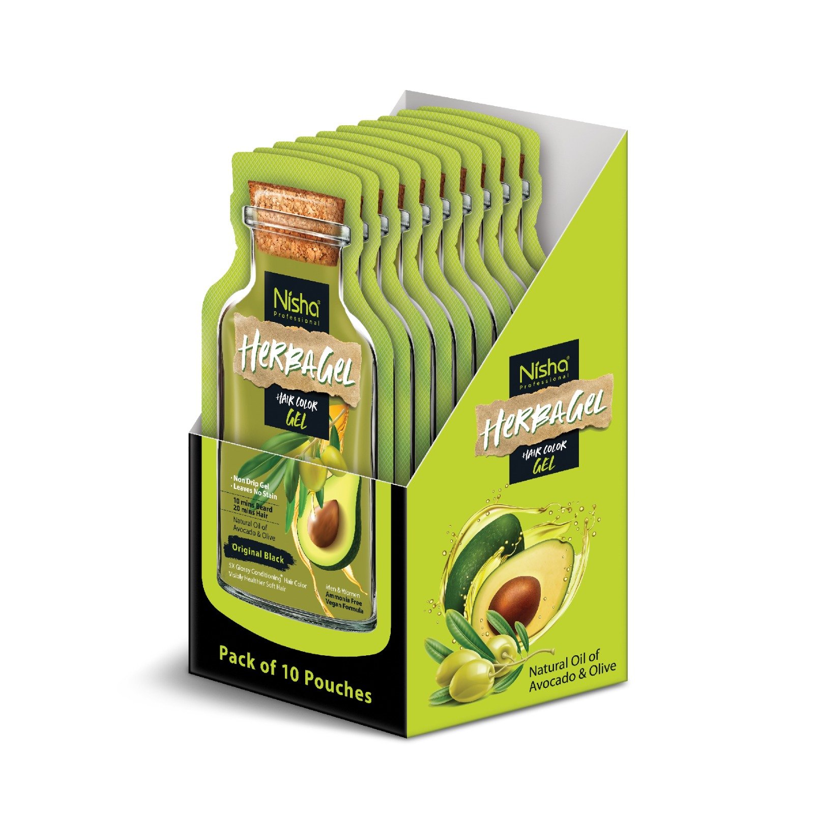 Nisha Herbalgel Hair Color Black